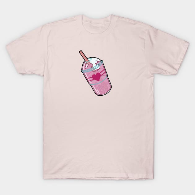 Cute sticker of pink bubble tea. T-Shirt by Yurapura